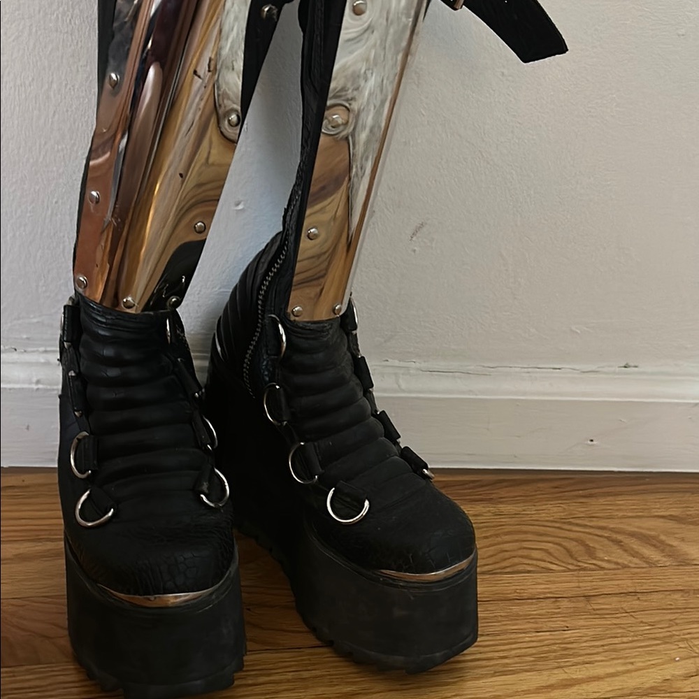 Dolls Kill Club Exx Platform Boots burning man/festival